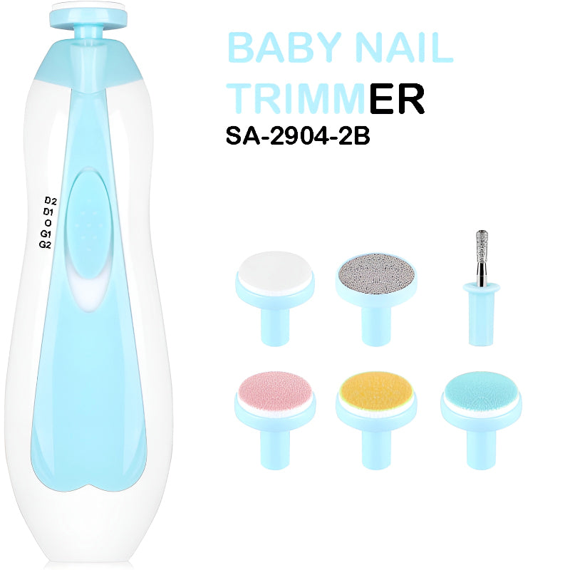 BabyCare Pro™ 6-in-1 Electric Nail Trimmer – Safe, Quiet & Ergonomic Grooming Kit