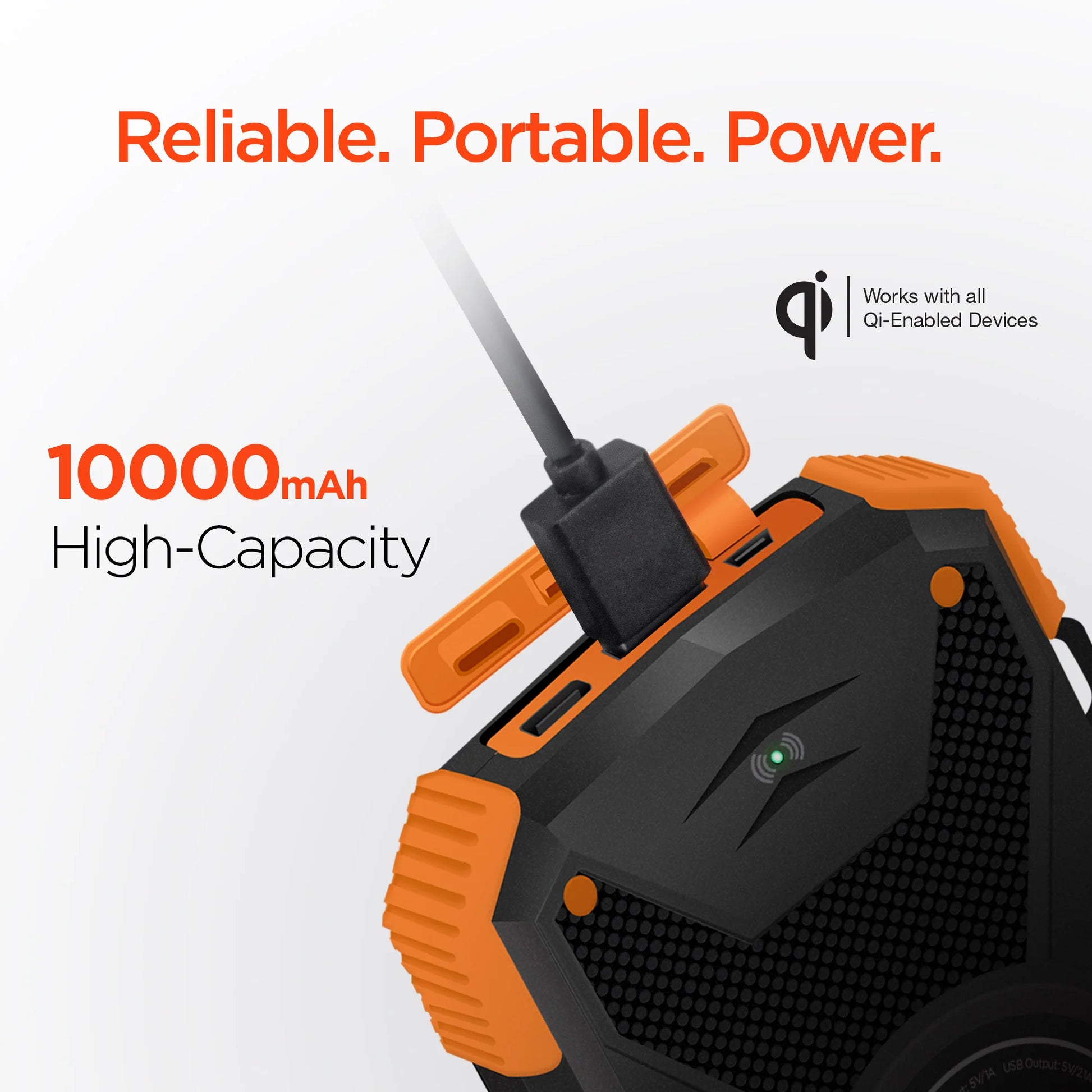 Hypergear 10,000mAh Wireless Solar Power Bank - Black (Model 14659-HYP)