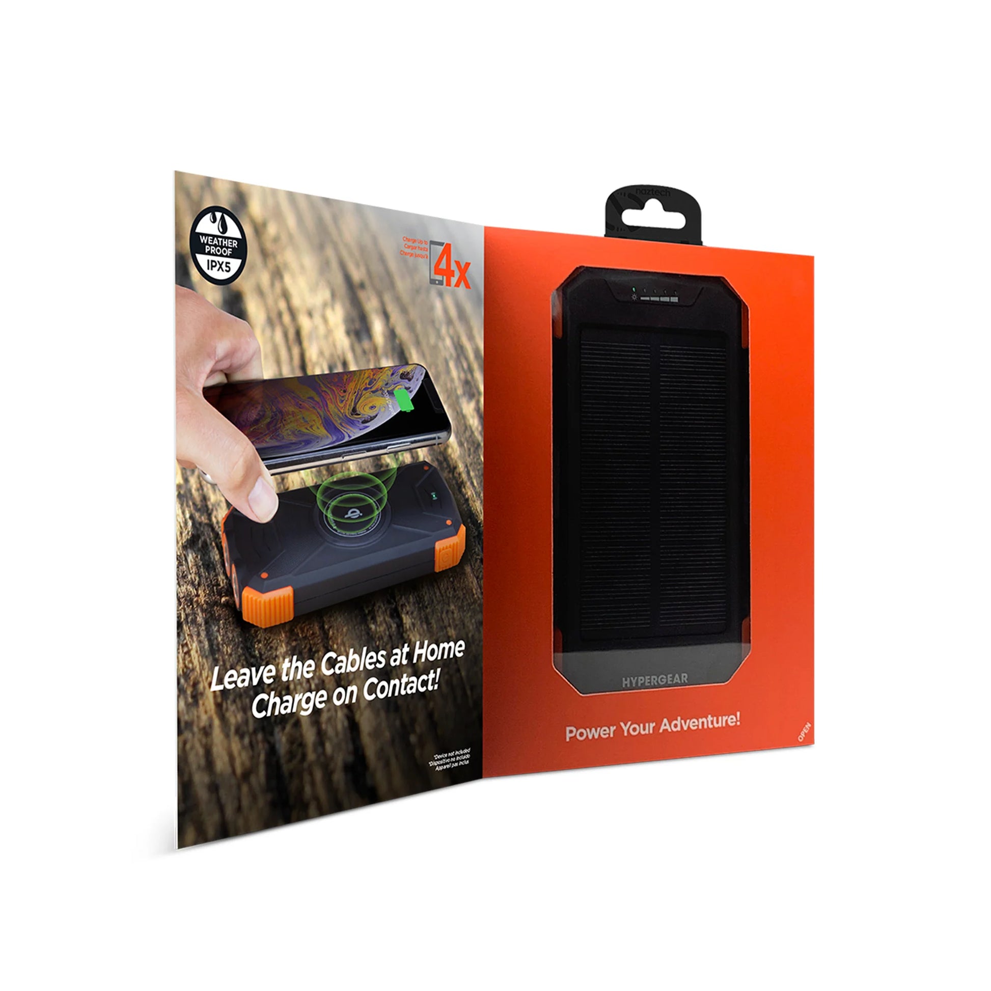 Hypergear 10,000mAh Wireless Solar Power Bank - Black (Model 14659-HYP)