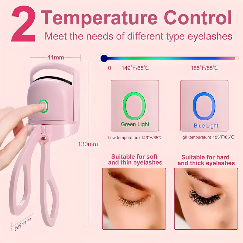Portable Electric Eyelash Curler – Compact USB Rechargeable Lash Styling Tool