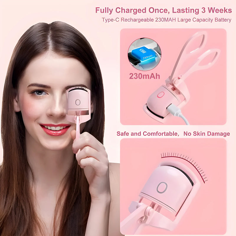 Portable Electric Eyelash Curler – Compact USB Rechargeable Lash Styling Tool