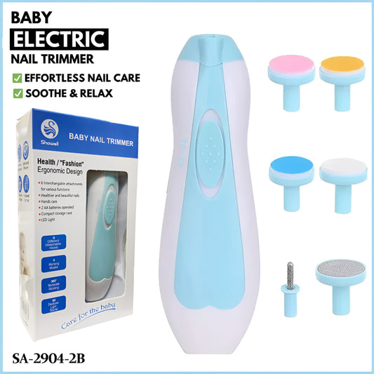 BabyCare Pro™ 6-in-1 Electric Nail Trimmer – Safe, Quiet & Ergonomic Grooming Kit